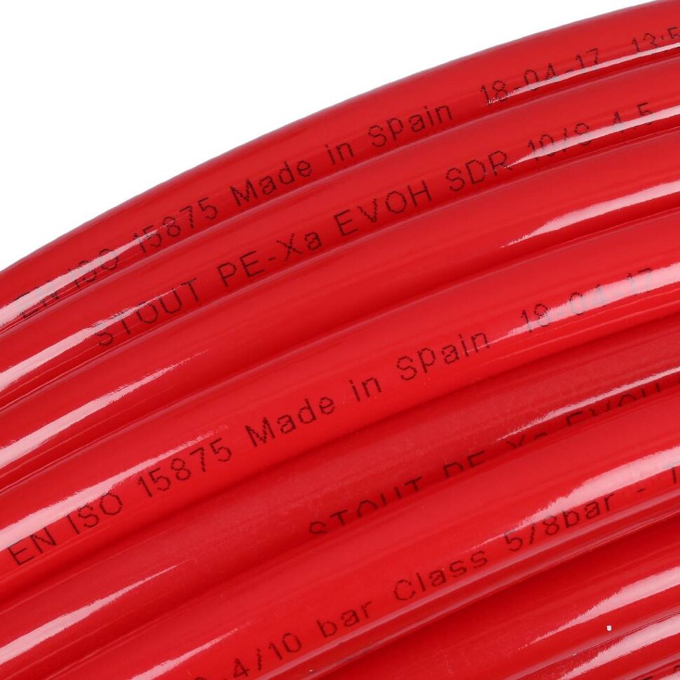 STOUT  20х2,0 PEX-a труба из сшитого полиэтилена с кислородным слоем, красная