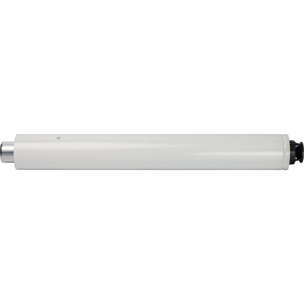 STOUT  Элемент дымохода DN60/100 конечный участок 830мм дымохода для горизонт. прохода через стену с оголовком из пластика