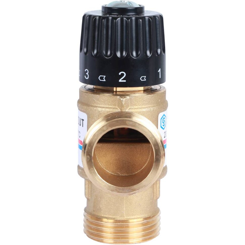 STOUT SVM-Термостатические SVM-0120-164325 STOUT Термостатический смесительный клапан для систем отопления и ГВС. G 1” M, 20-43°С KV 1,6 м3/ч