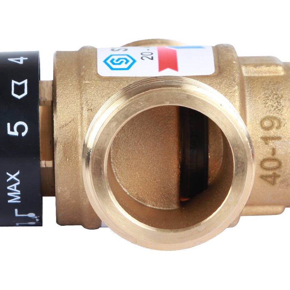STOUT SVM-Термостатические SVM-0120-164325 STOUT Термостатический смесительный клапан для систем отопления и ГВС. G 1” M, 20-43°С KV 1,6 м3/ч