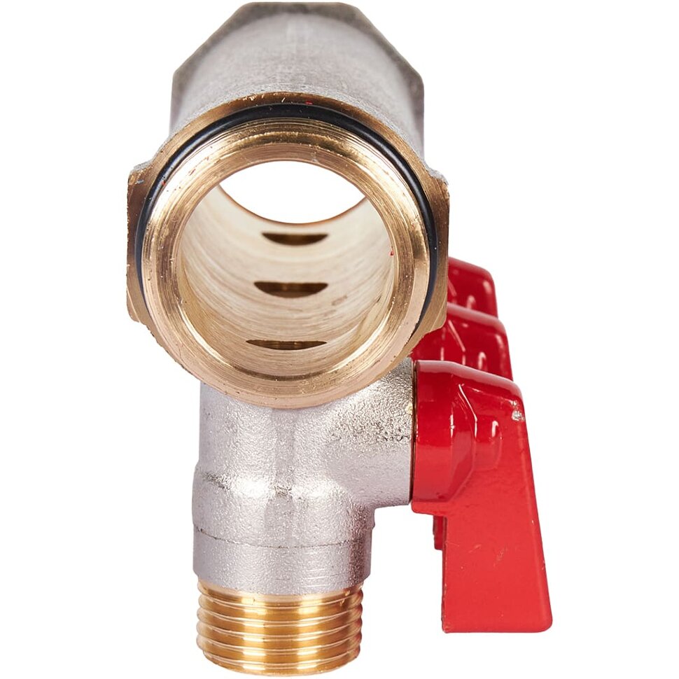 STOUT SMB 6210 011203 STOUT Коллектор с шаровыми кранами 1 , 3 отвода 1/2  (красные ручки)