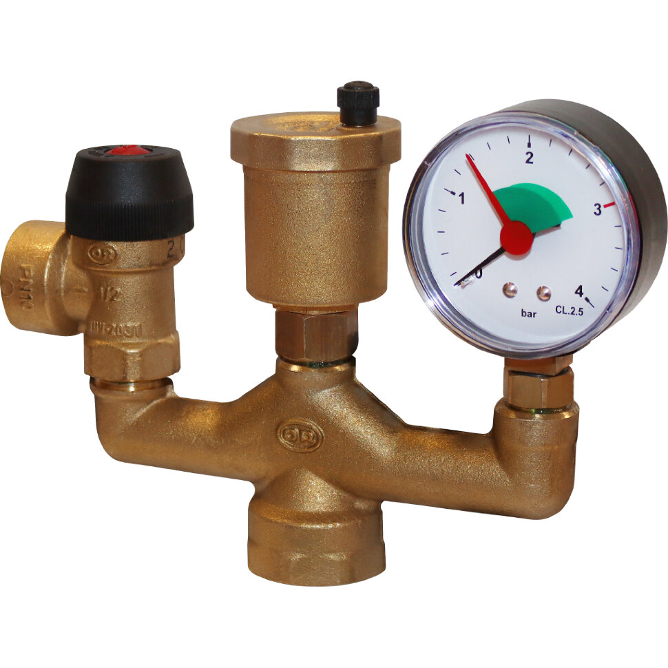 STOUT SVS-0040-015025 Группа безопасности котла  (до 50 кВт) (без теплоизоляции)
