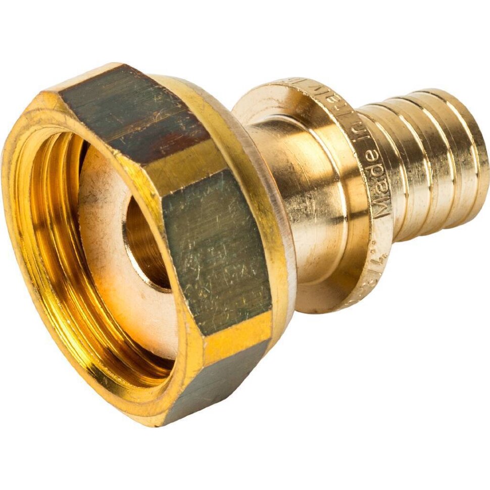 STOUT  Переходник с накидной гайкой 16xG 3/4" для труб из сшитого полиэтилена аксиальный