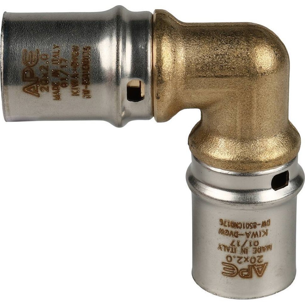 STOUT   Угольник  90° 20х20 для металлопластиковых труб прессовой