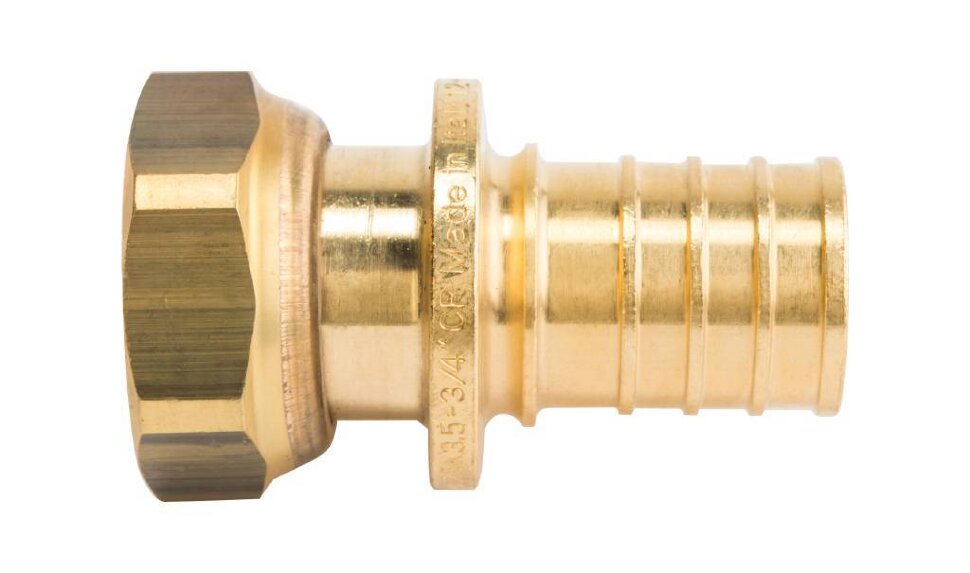STOUT  Переходник с накидной гайкой 20xG 1/2" для труб из сшитого полиэтилена аксиальный