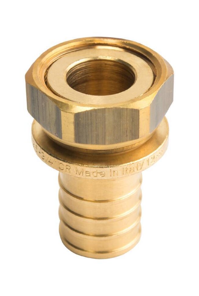 STOUT  Переходник с накидной гайкой 20xG 1/2" для труб из сшитого полиэтилена аксиальный