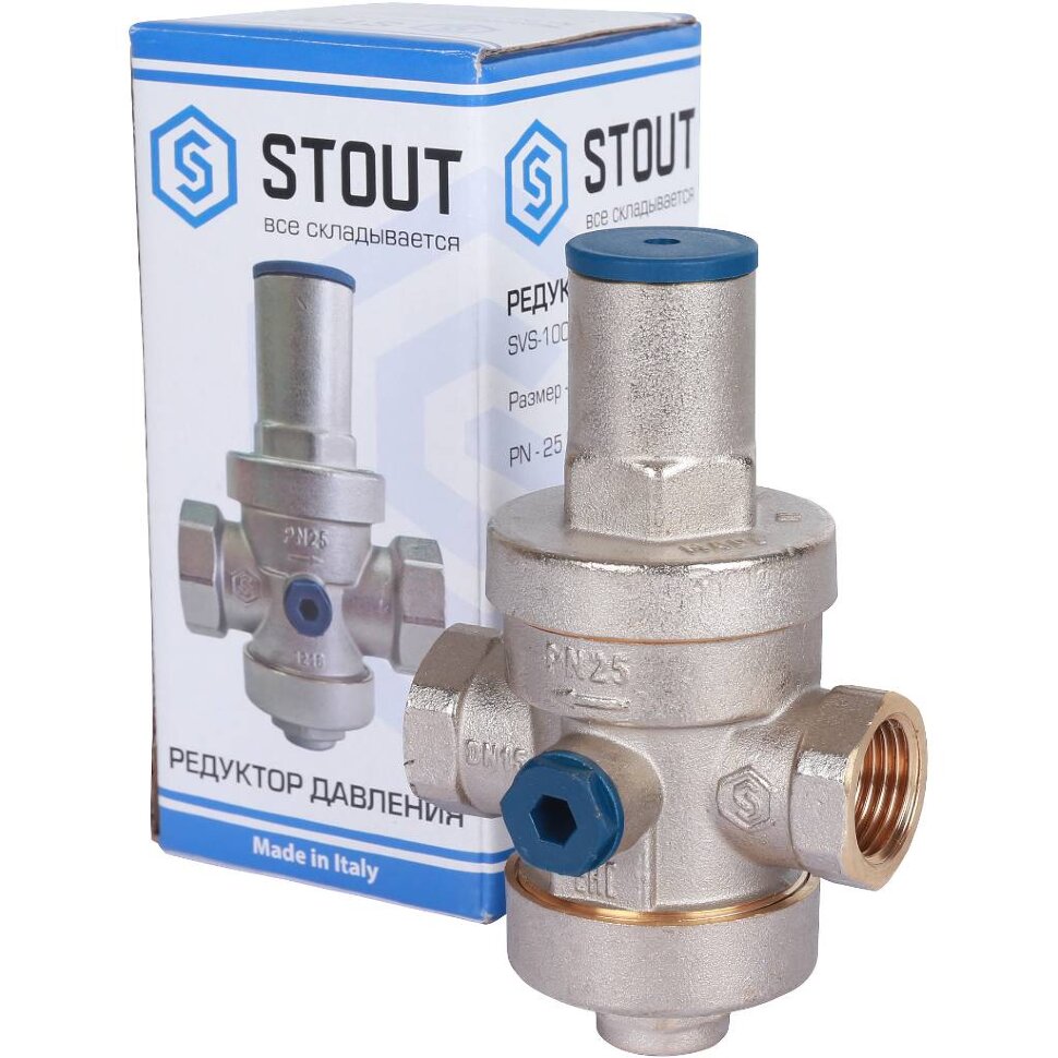 STOUT  Редуктор давления PN25 вн/вн 1/2" с выходом под манометр