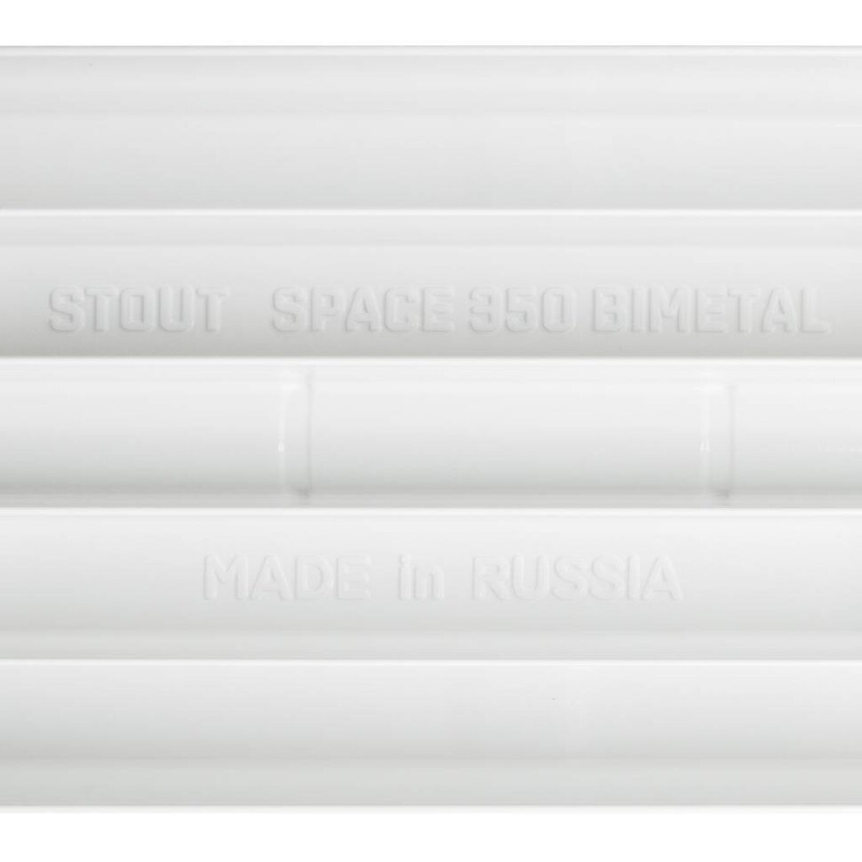 STOUT  Space 350 14 секций радиатор биметаллический боковое подключение RAL9016