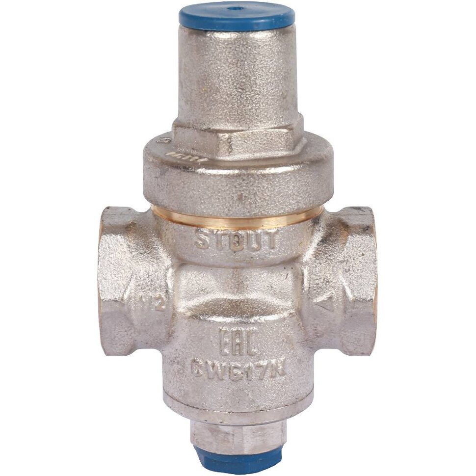 STOUT  Редуктор давления PN16 вн/вн 1/2" с выходом под манометр