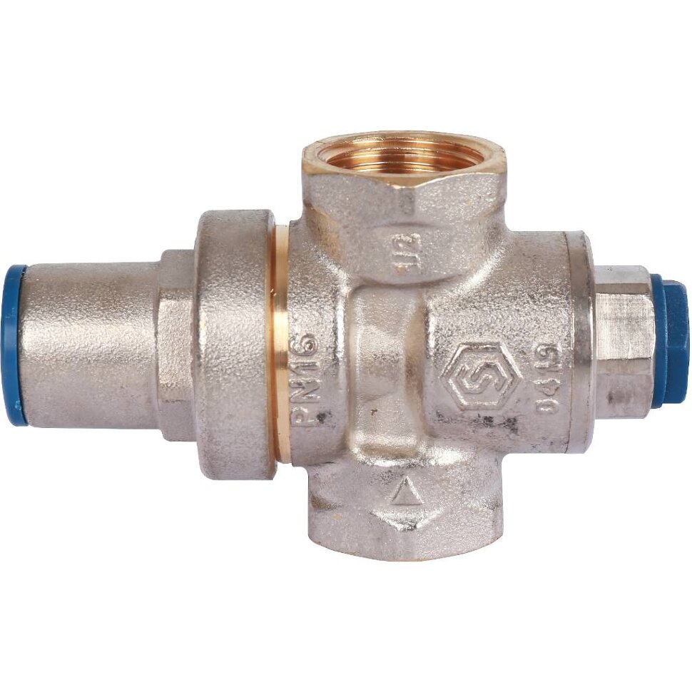 STOUT  Редуктор давления PN16 вн/вн 1/2" с выходом под манометр