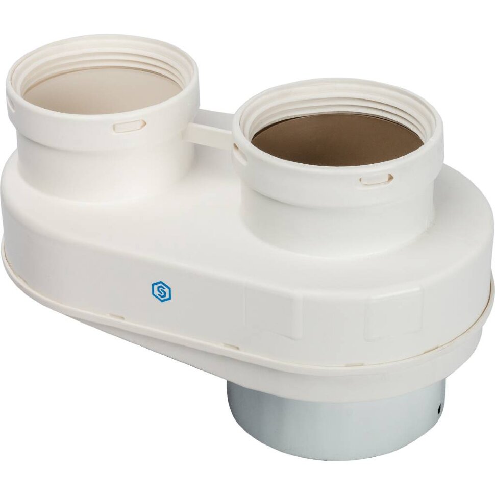 STOUT  Элемент дымохода DN80/80 адаптер для подкл. разд. труб (совместимый  Vaillant,Ptotherm New ) PP-Ryton