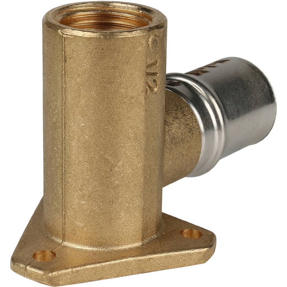 STOUT   Угольник настенный с креплением удлинённый 1/2"х20 для металлопластиковых труб прессовой
