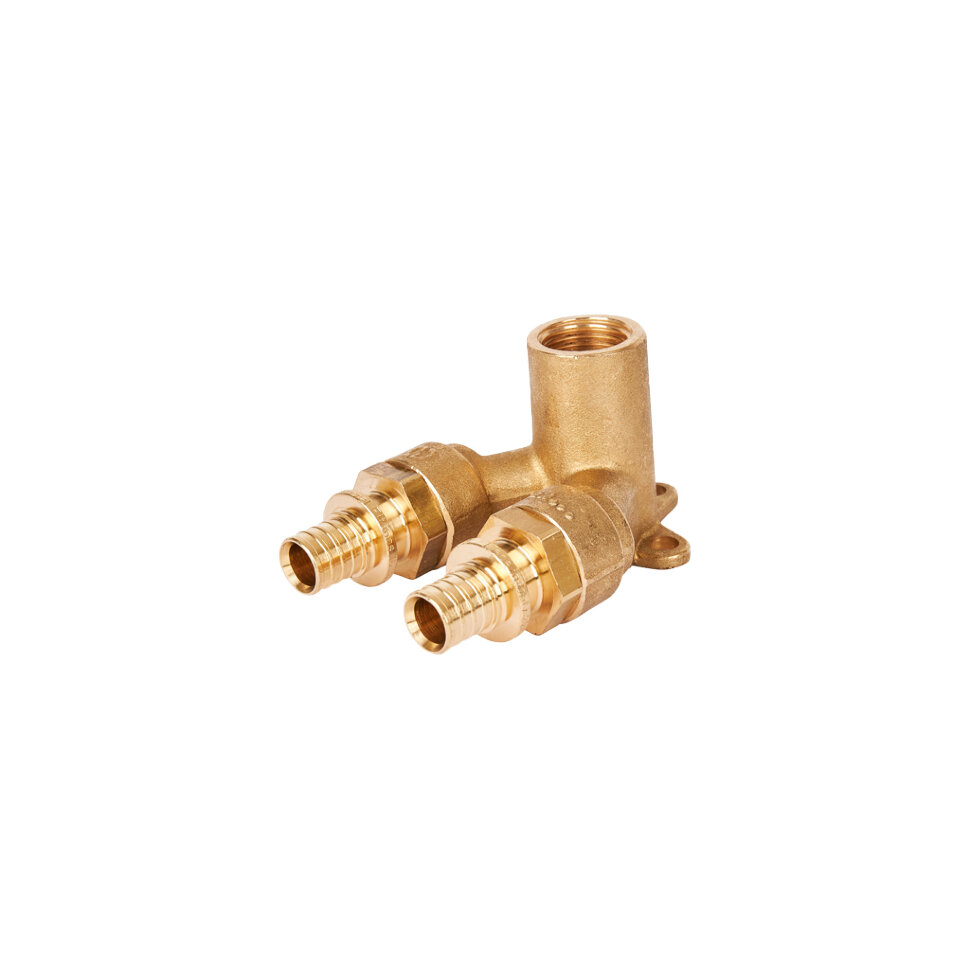 STOUT SFA-0039-001612 STOUT Проточный настенный угольник 16x1/2  для труб из сшитого полиэтилена