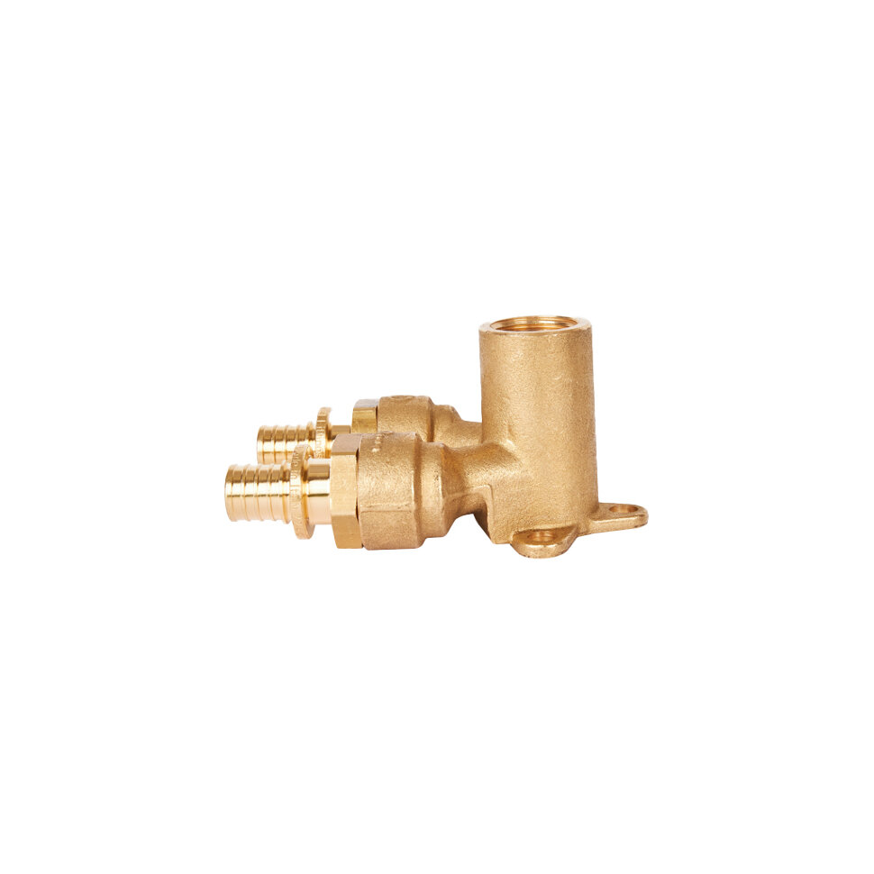 STOUT SFA-0039-001612 STOUT Проточный настенный угольник 16x1/2  для труб из сшитого полиэтилена