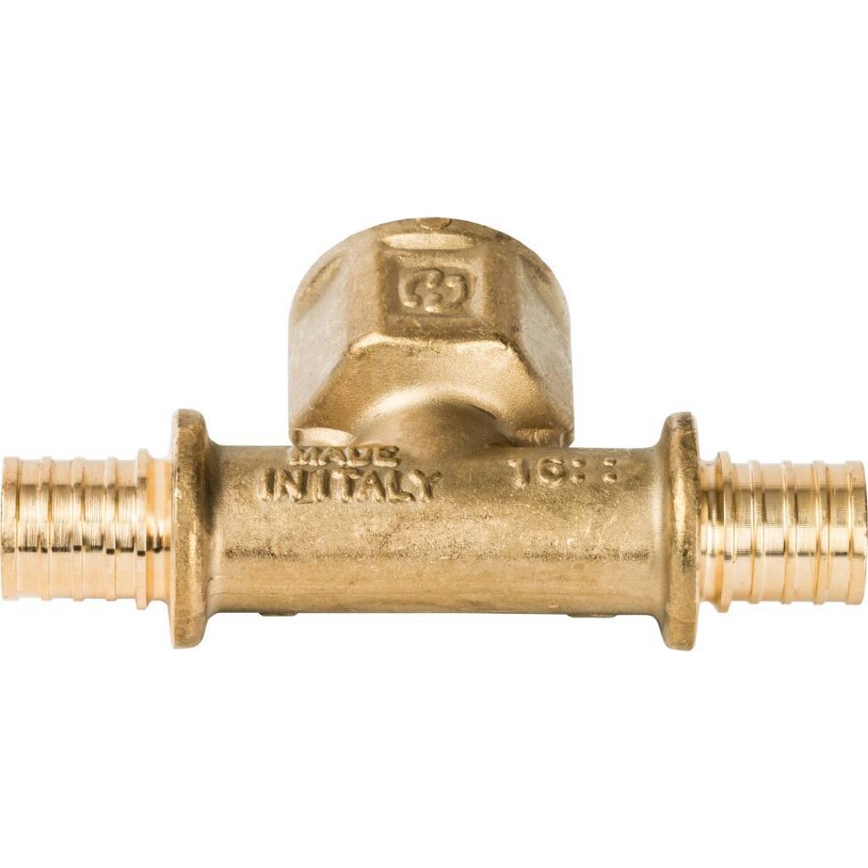 STOUT  Тройник-переходник с внутренней резьбой 16xR 1/2" для труб из сшитого полиэтилена аксиальный