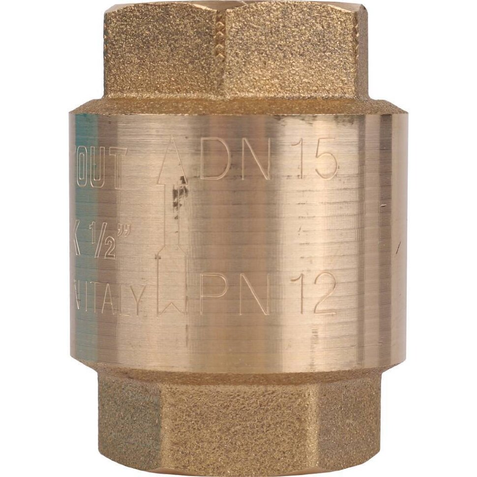 STOUT  1/2" Клапан обратный пружинный муфтовый с пластиковым седлом