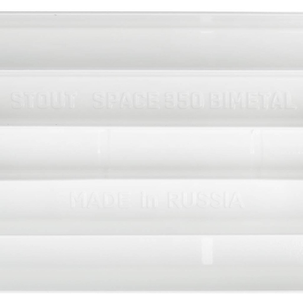 STOUT  Space 350 4 секции радиатор биметаллический боковое подключение RAL9016