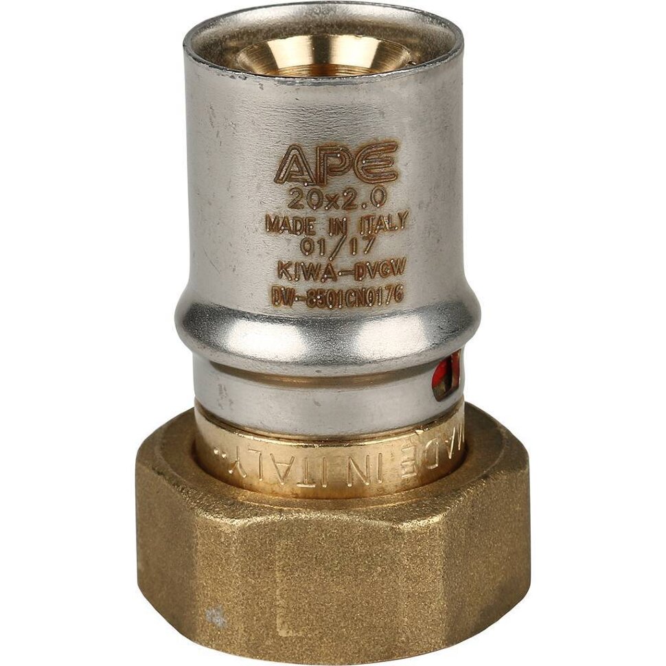 STOUT   Переходник с накидной гайкой 3/4"х20 для металлопластиковых труб прессовой