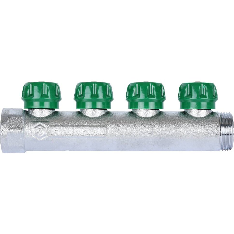 STOUT  SMB-6850-011204 STOUT Коллектор регулирующий 1", 4 отвода 1/2"