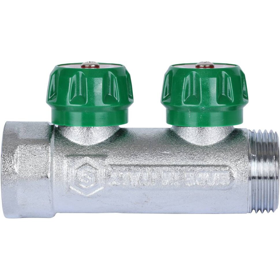 STOUT  SMB-6850-013402 STOUT Коллектор регулирующий 1", 2 отвода 3/4" ЕК