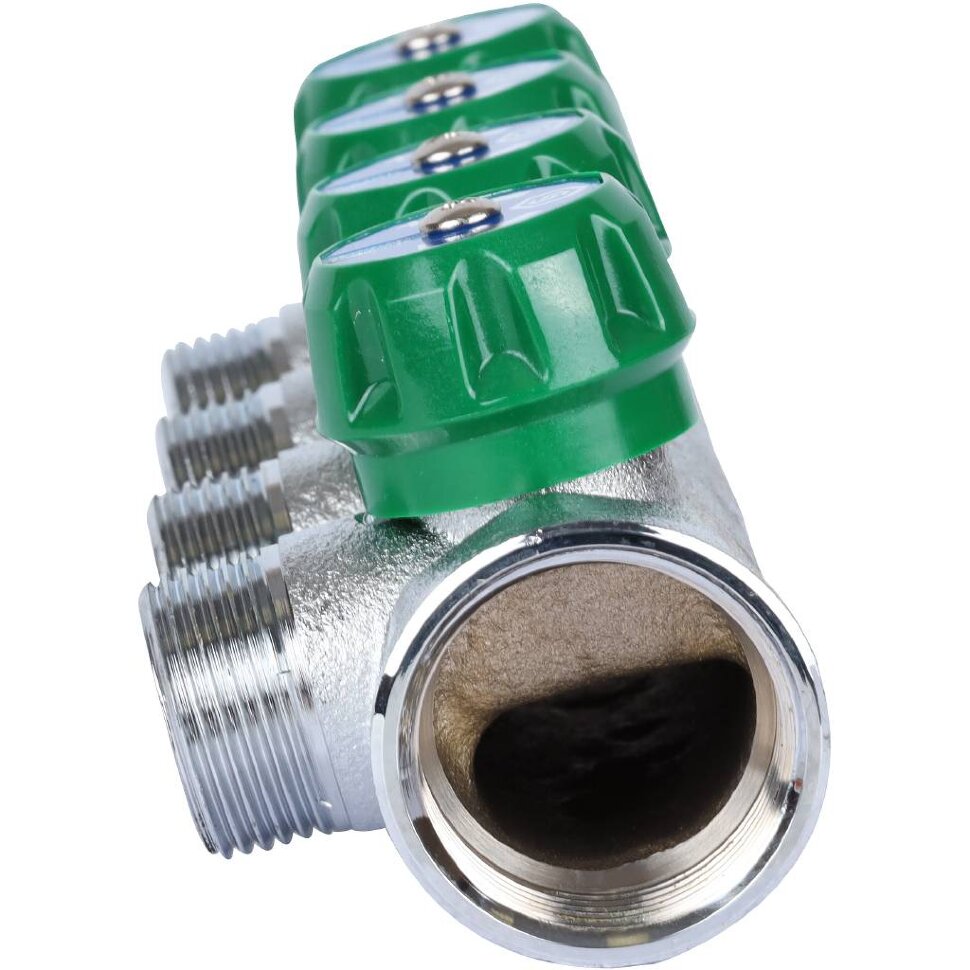 STOUT  SMB-6850-013404 STOUT Коллектор регулирующий 1", 4 отвода 3/4" ЕК