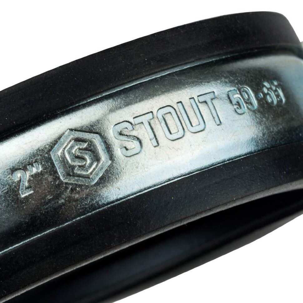 STOUT SAC-0020-Комплекты для труб: хомут, шуруп, дюбель пластиковый 2"(59-65)