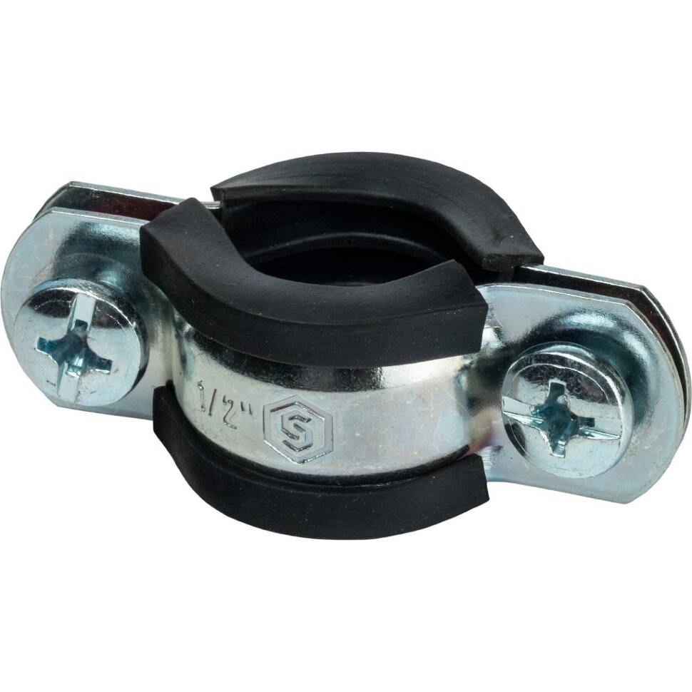 STOUT SAC-0020-Комплекты для труб: хомут, шуруп, дюбель пластиковый 1/2"(20-24)