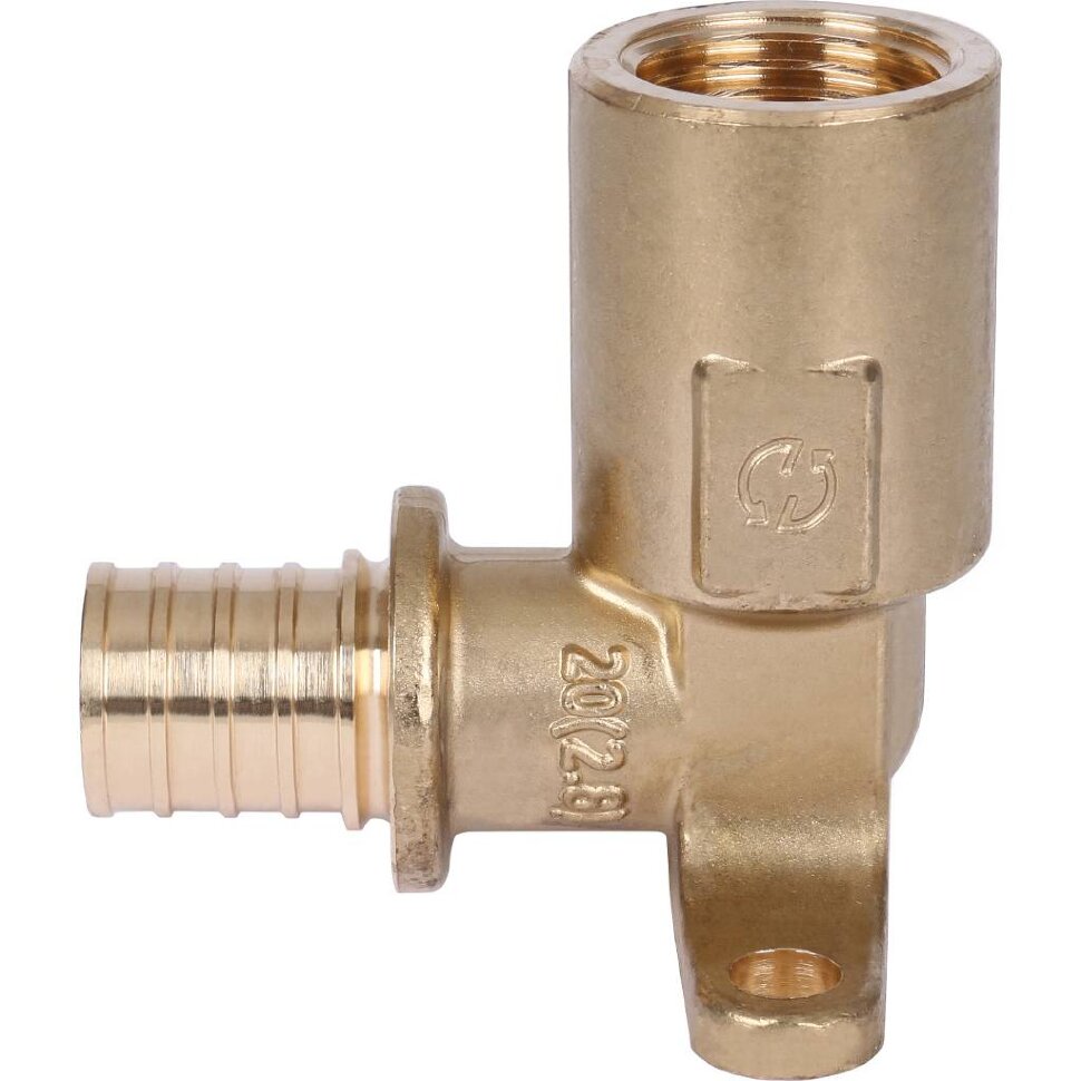 STOUT Угольник настенный с длинным нарезным патрубком 20-Rp 1/2"