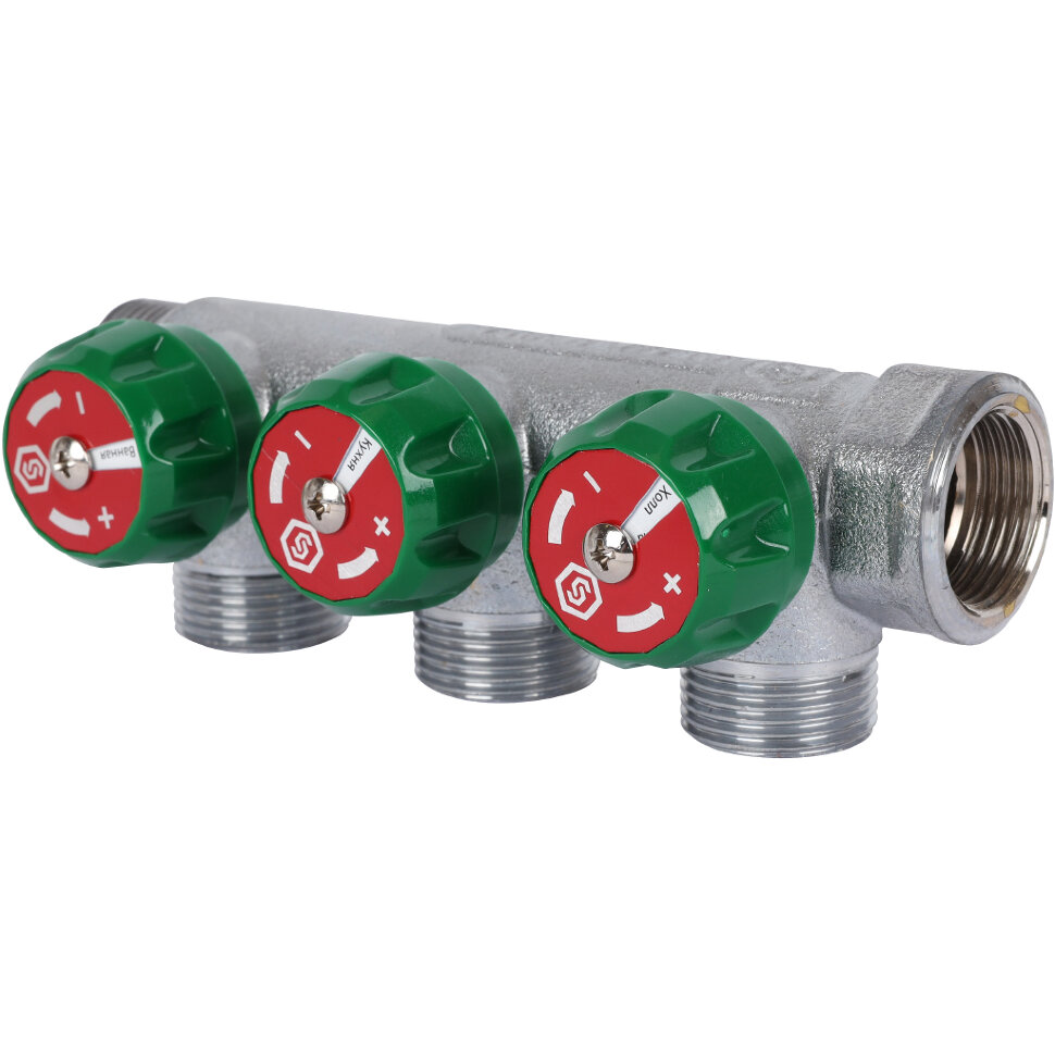 STOUT  SMB-6850-343403 STOUT Коллектор регулирующий 3/4", 3 отвода 3/4"ЕК