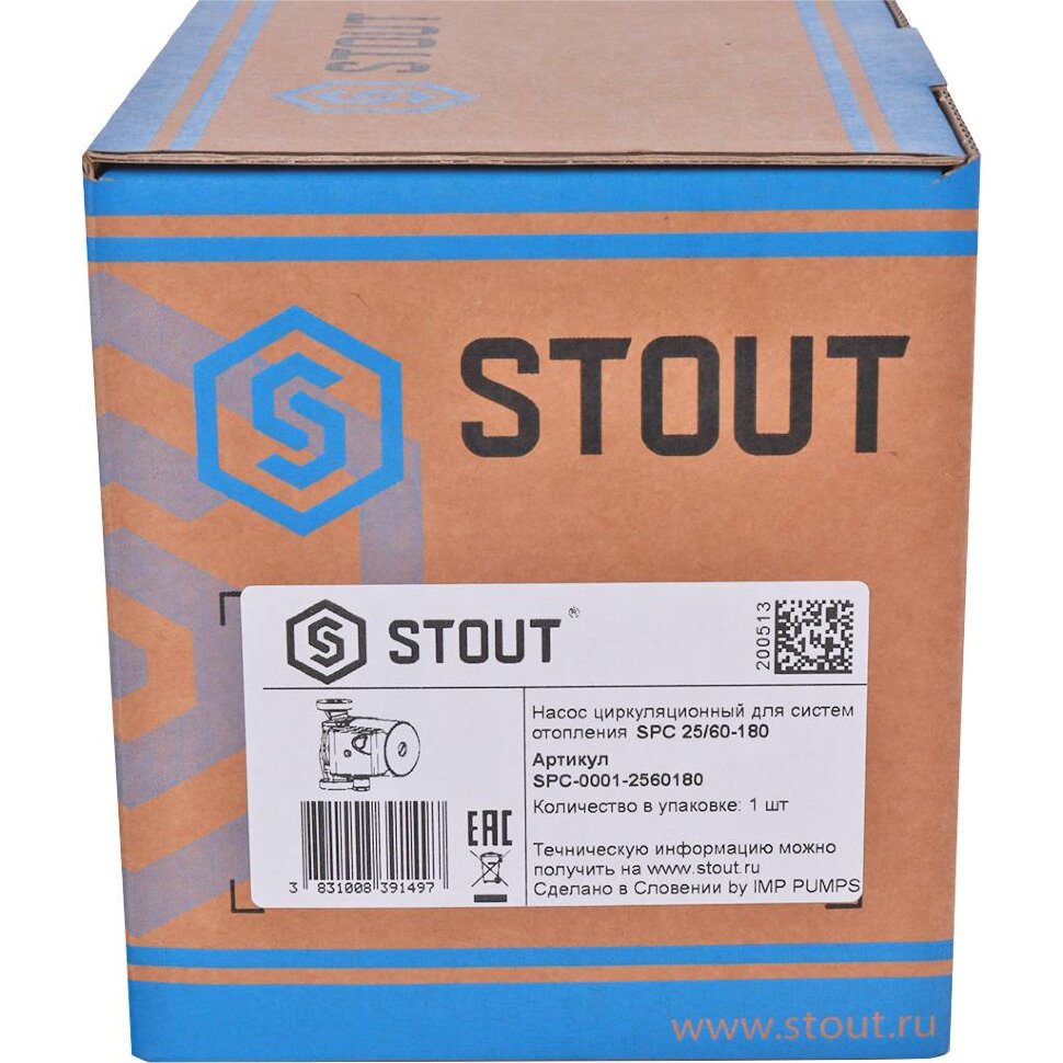 Циркуляционный насос STOUT 25 / 60 - 180