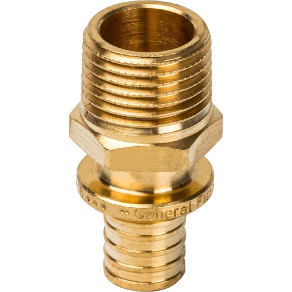 STOUT  Переходник с наружной резьбой 16xR 1/2" для труб из сшитого полиэтилена аксиальный