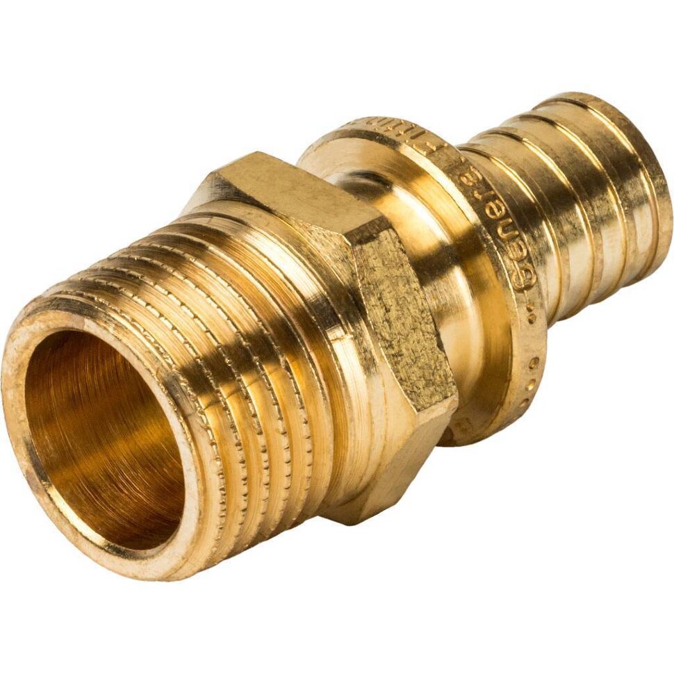 STOUT  Переходник с наружной резьбой 16xR 1/2" для труб из сшитого полиэтилена аксиальный