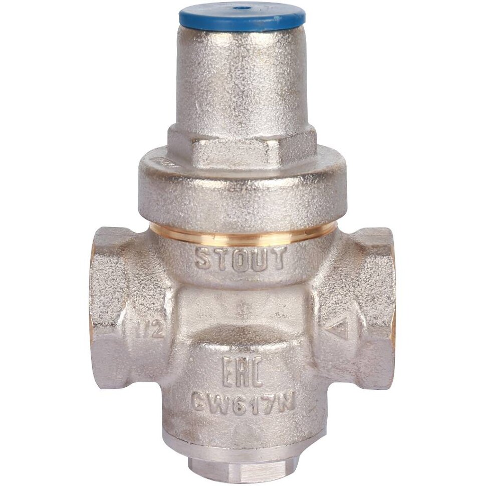 SVS-1009-000015 STOUT Редуктор давления PN16 вн/вн 1/2  без подкл. манометра