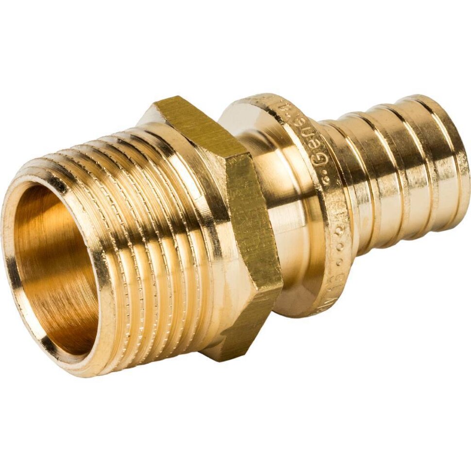 STOUT  Переходник с наружной резьбой 20xR 3/4" для труб из сшитого полиэтилена аксиальный