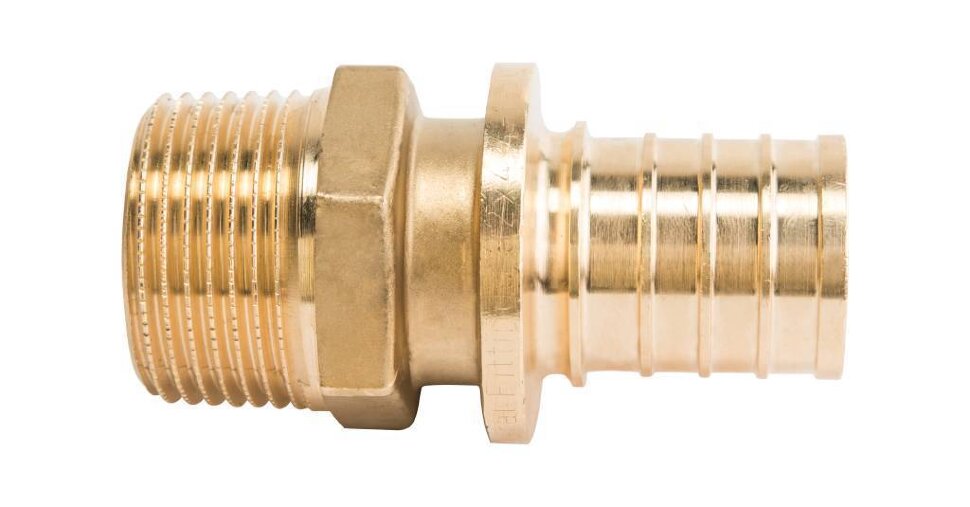 STOUT  Переходник с наружной резьбой 20xR 3/4" для труб из сшитого полиэтилена аксиальный