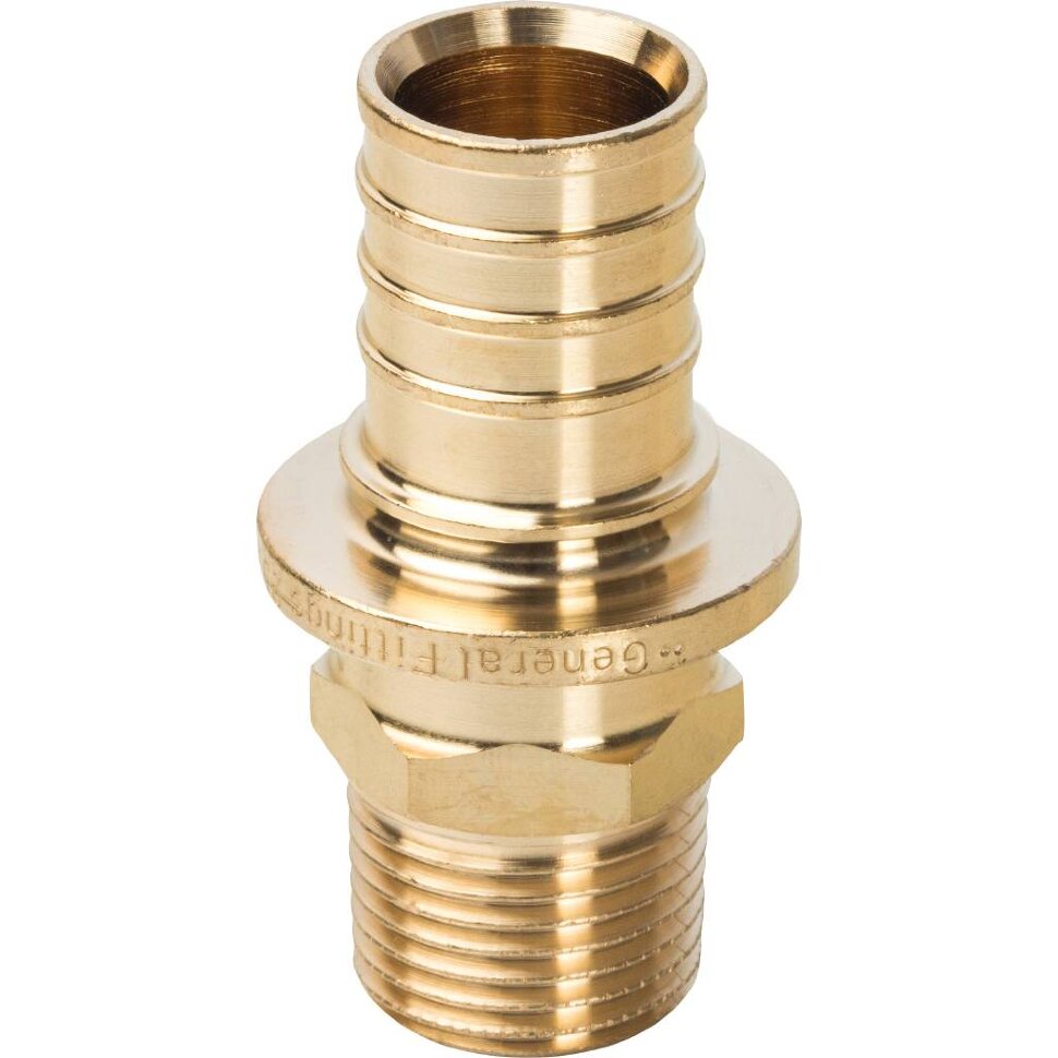 STOUT  Переходник с наружной резьбой 25xR 1/2" для труб из сшитого полиэтилена аксиальный