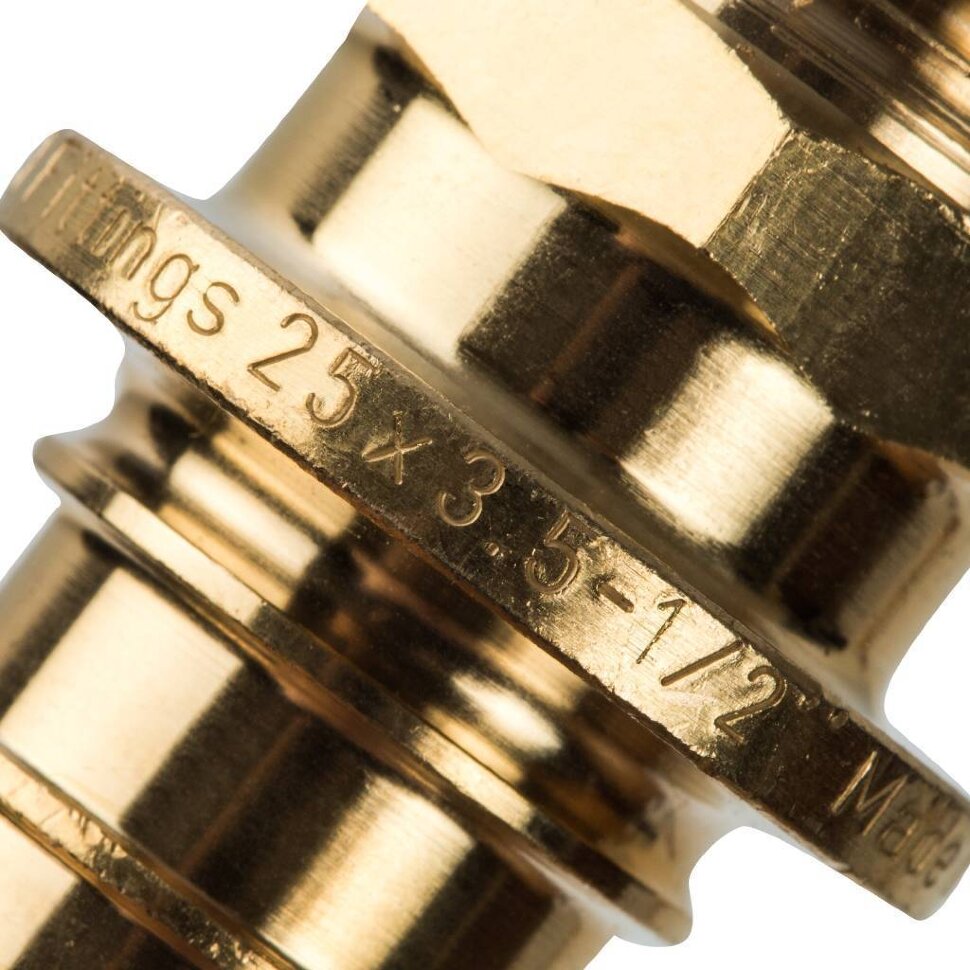STOUT  Переходник с наружной резьбой 25xR 1/2" для труб из сшитого полиэтилена аксиальный