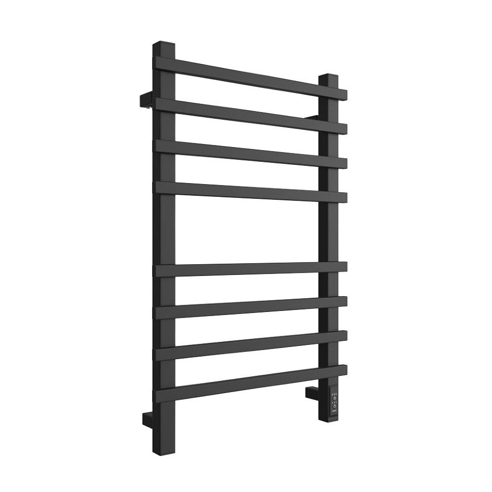 Полотенцесушитель электрический STOUT TECHNO quadro 80*50 черный матовый