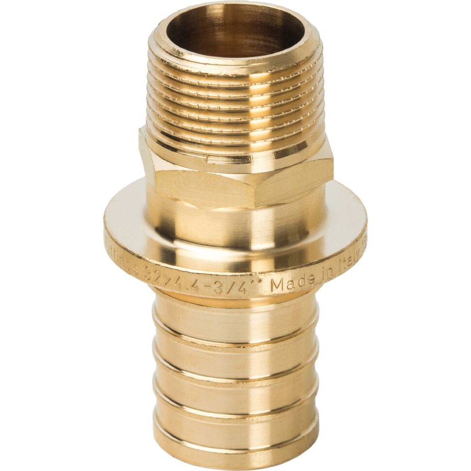 STOUT  Переходник с наружной резьбой 32xR 3/4" для труб из сшитого полиэтилена аксиальный