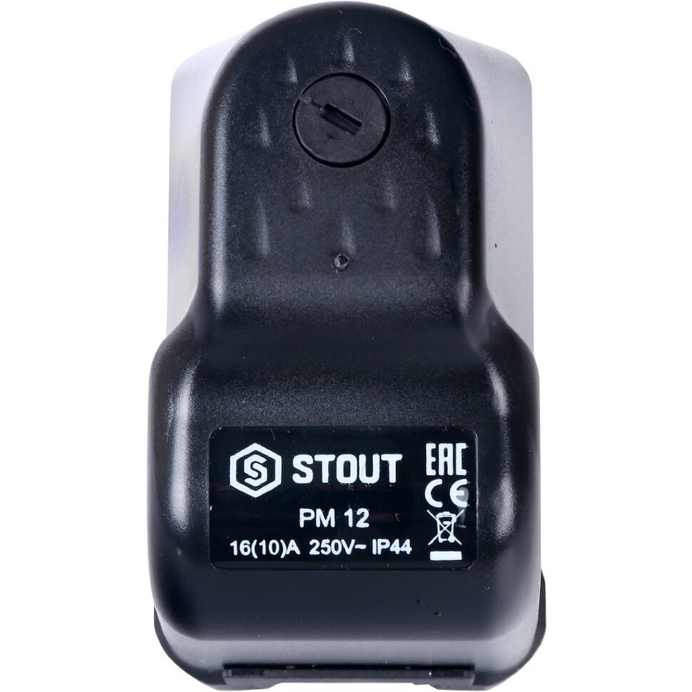 STOUT SCS-0001 Реле давления для водоснабжения PM12G, 3-12 бар,1/4", с накидной гайкой