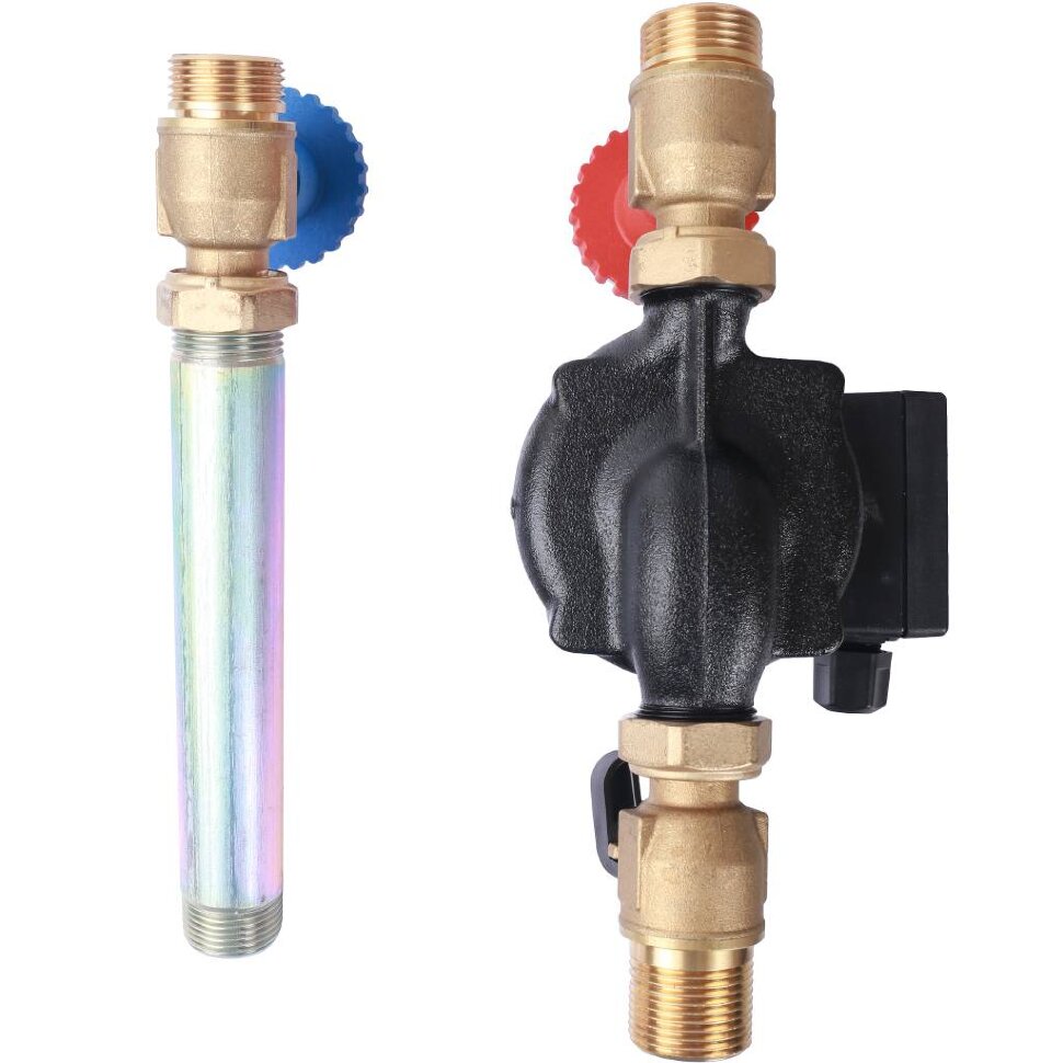 STOUT SDG-0001 Насосная группа с прямым контуром 3/4" с насосом Grundfos UPSO 15-65 130 в теплоизоляции