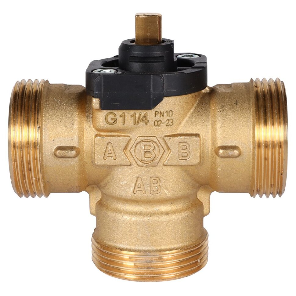 STOUT SVM-0170-300132 STOUT Компактный 3-Ходовой зональный клапан, сервопривод 230V, с кабелем 1м,, НР 1 1/4