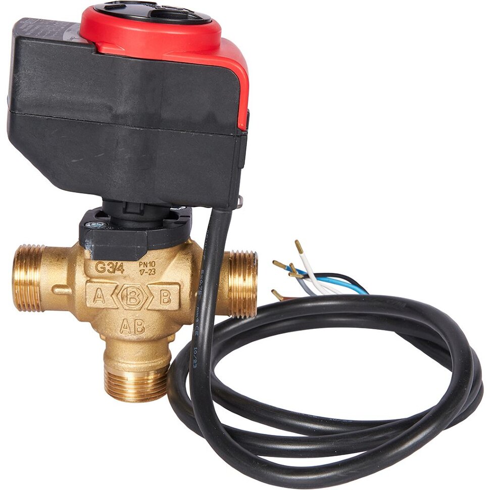 STOUT SVM-0170-300020 STOUT 3-Ходовой зональный клапан, сервопривод 230V, с кабелем 1м,, НР 3/4"