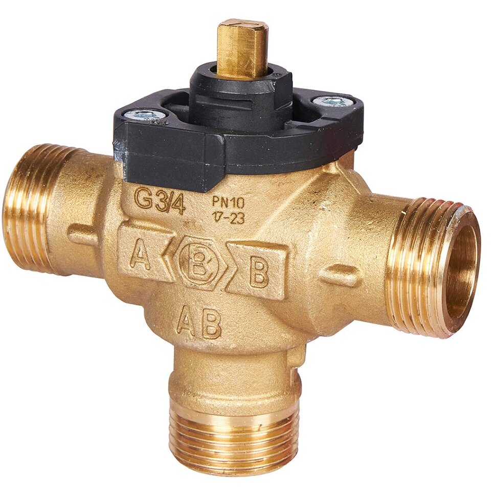 STOUT SVM-0170-300020 STOUT 3-Ходовой зональный клапан, сервопривод 230V, с кабелем 1м,, НР 3/4"