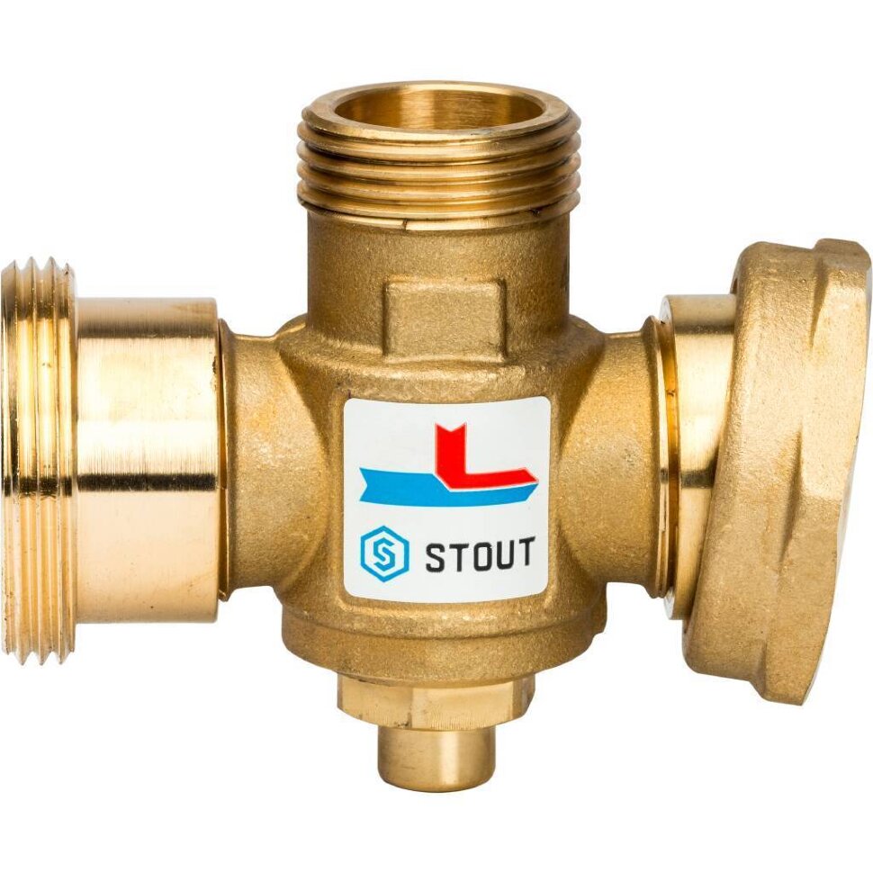 STOUT SVM-0050 термостатический смесительный клапан G 1"1/2M-G 1"1/2F-G 1"M 70°С