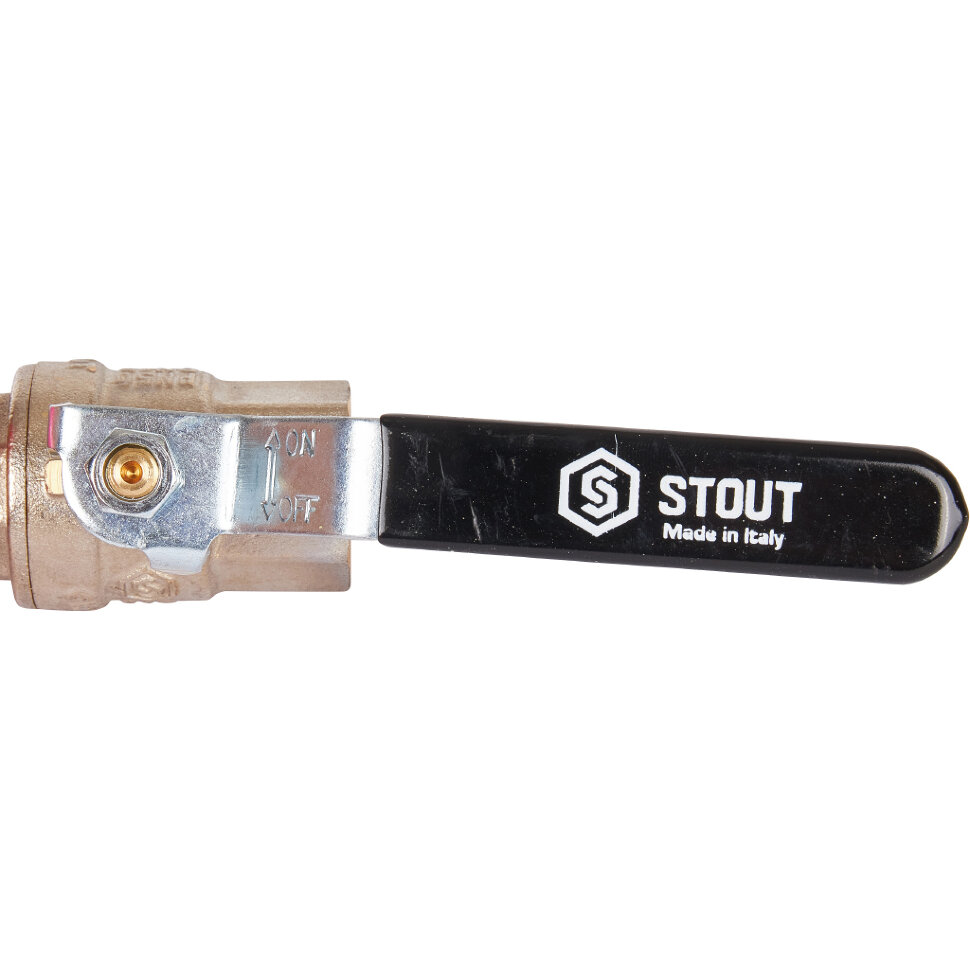 STOUT  Кран шаровой полнопроходной, ВР/НР, ручка рычаг 1/2