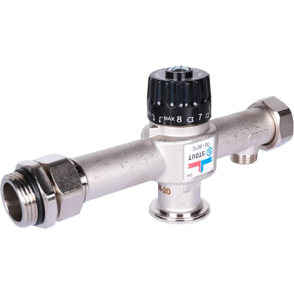 Насосно-смесительный узел STOUT SDG-0120-007000 с термостатическим клапаном 30-60°C, без насоса