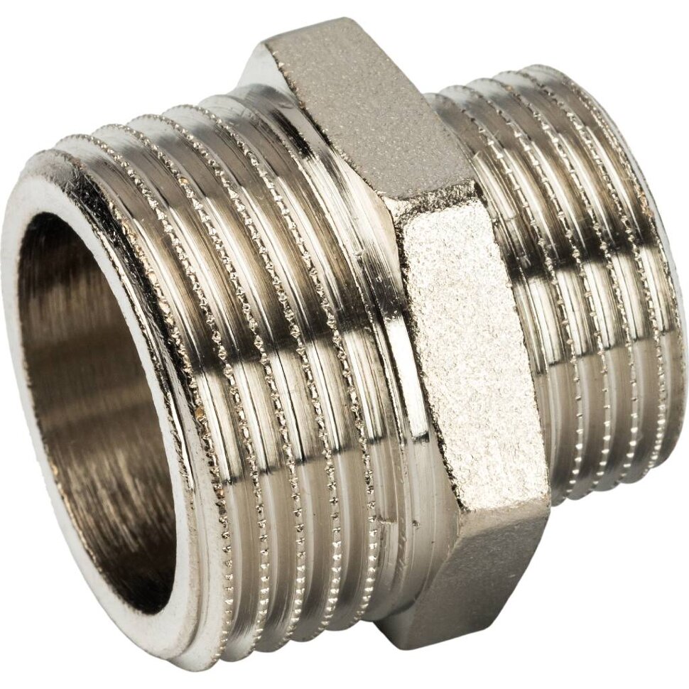 STOUT  Ниппель НН переходной никелированный 1"X3/4